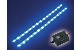 Doble cinta autoadhesiva con LEDs azul - 12VDC con interruptor