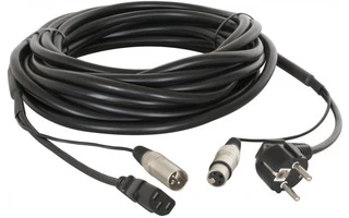 PD Connex Audio Combi Cable Schuko - XLR F / IEC F - XLR M 20m