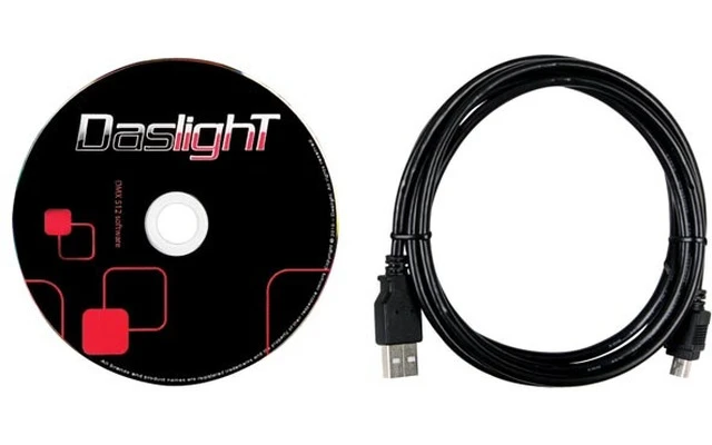 Controlador DMX Virtual DasLight DVC3 128 con interfaz USB-DMX