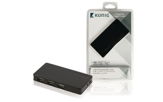 Concentrador de 4 tomas USB 2.0 con alimentación
