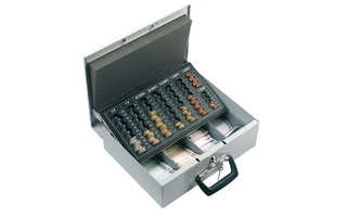 CAJA DE CAUDALES - CON BANDEJA PARA EUROS - MODELO GRANDE