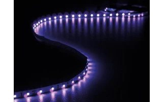 Juego con cinta de LEDs flexible y adaptador de red - ultravioleta - 150 LEDs - 1,5m - 12 VDC-s