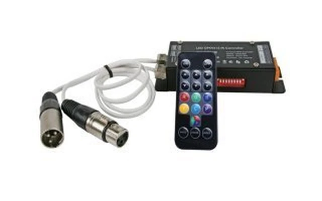 CONTROLADOR LED RGB+W - DMX Y MANDO A DISTANCIA IR