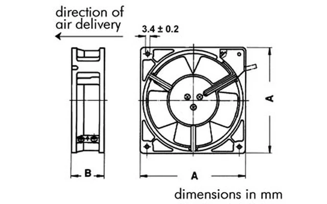 Ventilador Sunon 12vDC cojinete liso 40 x 40 x 10mm