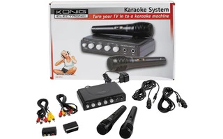Karaoke Mixer + 2 micrófonos negro HAV-KM11