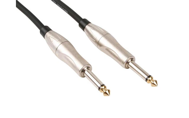 Cable patch profesional 6.35mm mono a 6.35mm mono - 2 metros