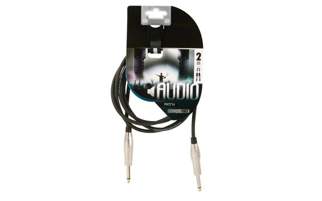 Cable patch profesional 6.35mm mono a 6.35mm mono - 2 metros