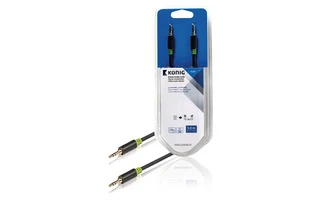 Cable de audio estéreo de 3,5 mm macho a macho de 5,00 m en gris