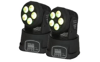 2 x Ibiza Light LMH 360 LED - 5x18W LED RGBWA + UV