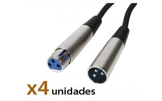 Pack: Cable Xlr 9m (x4)