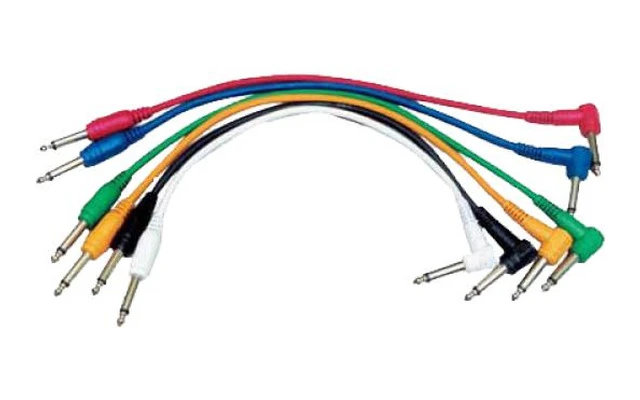 Yellow Cables ECOP090CD-6 - Juego de 6 cables patch 90 cm Jack Mono a Jack Mono acodado