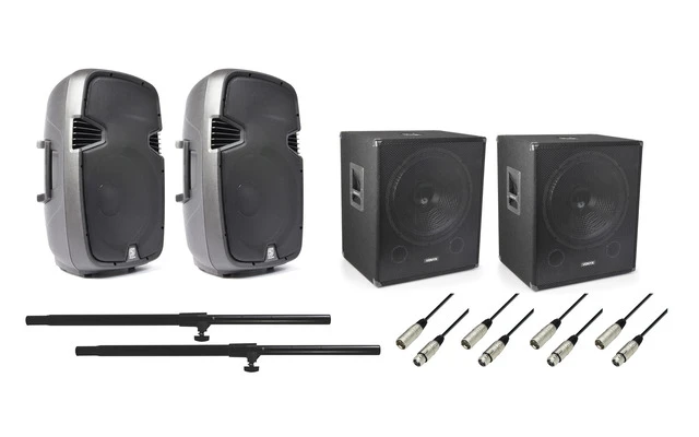 Disco Móvil Vonyx 3600W - 2x Subwoofer 18