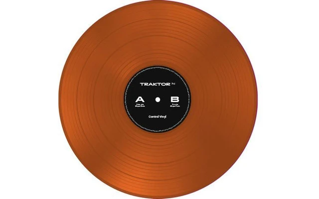 Traktor Control Vinyl Orange Transparent