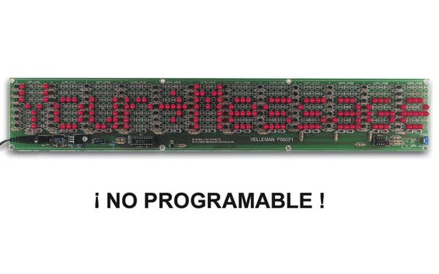 Mensaje rodante con LEDs rojos