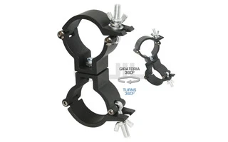 Guil ABZ-21/N - Abrazadera doble giratoria (360º) de aluminio. Para tubo de ø 48-50 mm