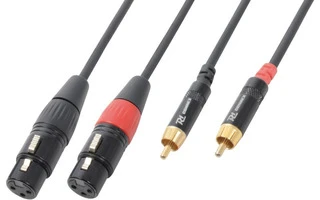 Canon doble Hembra a 2 rca macho de 3 metros