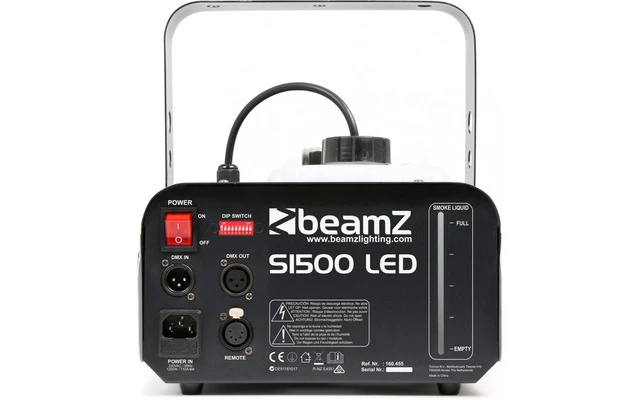 BeamZ S1500LED Máquina de Humo con Leds 9x 3W RGB DMX