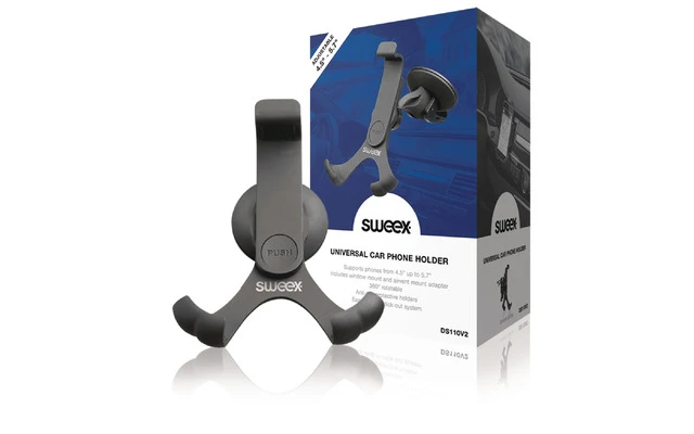 Soporte para coche Sweex para teléfonos desde 4,5” hasta 5,7”