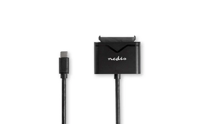Adaptador USB de Disco Duro - USB-C - SATA - Universal - con Fuente de Alimentación - Nedis USAR