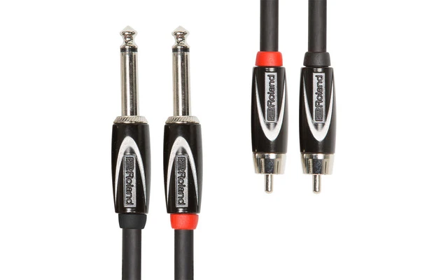 Roland RCC102R28 Cable serie Black doble jack mono a doble rca 3 m