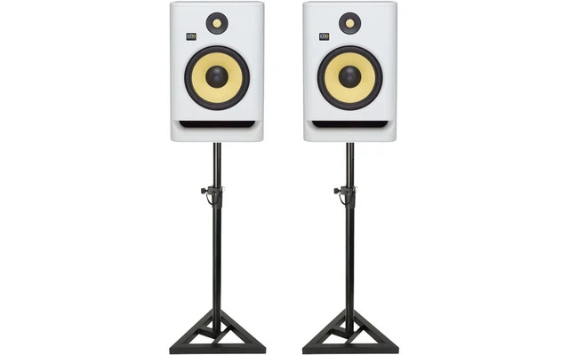 2x KRK RP8 G4 Blanco + Soportes de altavoz universal