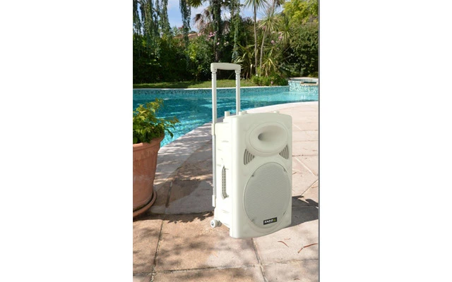 Ibiza Sound Port 8 VHF Blanco Sistema portable con batería & bluetooth