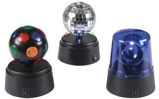 Juego de iluminación disco - 3 uds - funciona con pilas