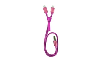 Cable USB ZIP Rosa Micro USB Dual (solo carga) 1A 0,35m muvit life