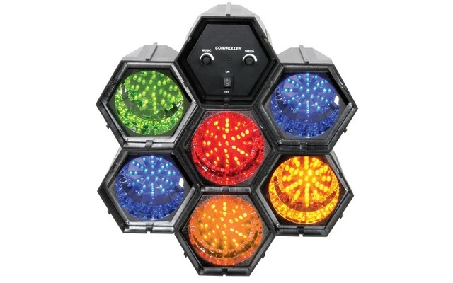 Efecto de luz LED con 6 modulos interconexionables