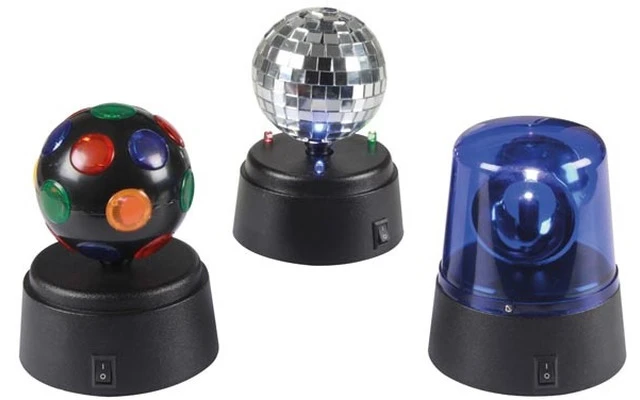 Juego de iluminación disco - 3 uds - funciona con pilas