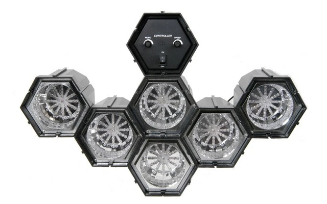 Efecto de luz LED con 6 modulos interconexionables