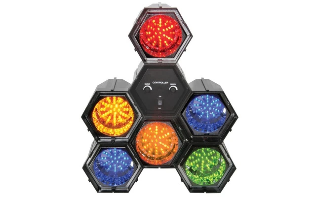 Efecto de luz LED con 6 modulos interconexionables