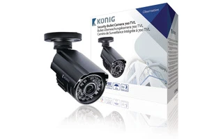 Cámara de seguridad con 700 TVL y cable de 18 m incluido - König SAS-CAM1100