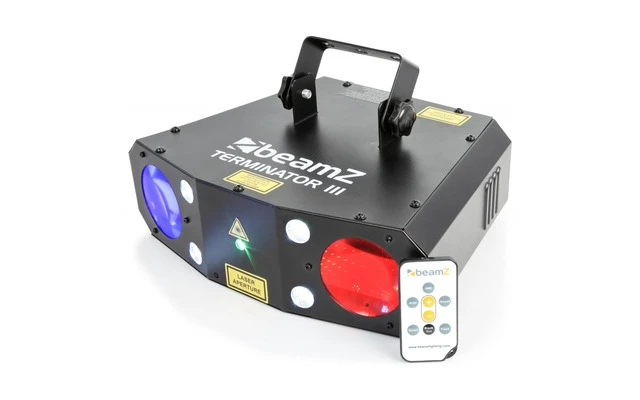 Imagenes de BeamZ Terminator III LED double moon con laser y strobo