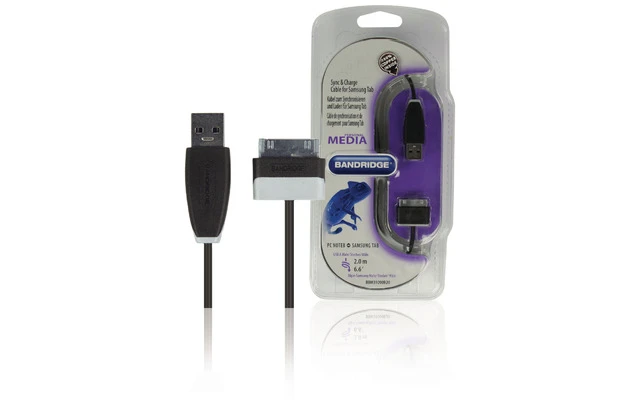 Cable de carga y sincronización para Samsung Tab de 2.00 m - Bandridge BBM39200B20