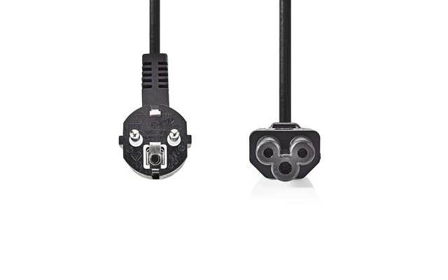 Cable de alimentación - Schuko Macho en Ángulo - IEC-320-C5 - 5,0 m - Negro - Nedis CEGP10100BK5