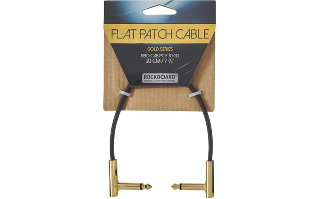 RockBoard Flat Patch Cable Gold 20 Cm