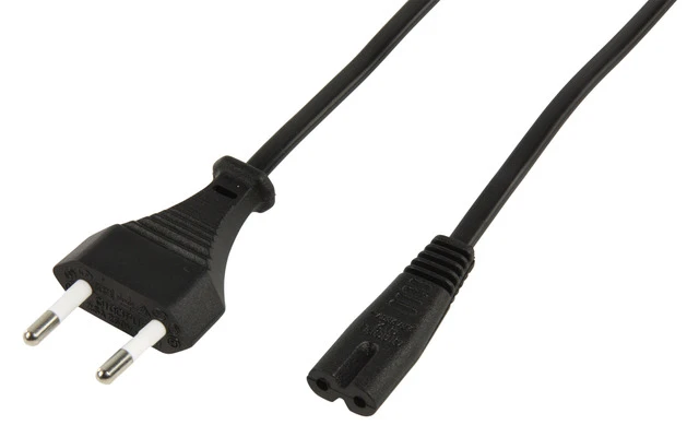Cable europeo 1,5 m negro con conector en forma de 8