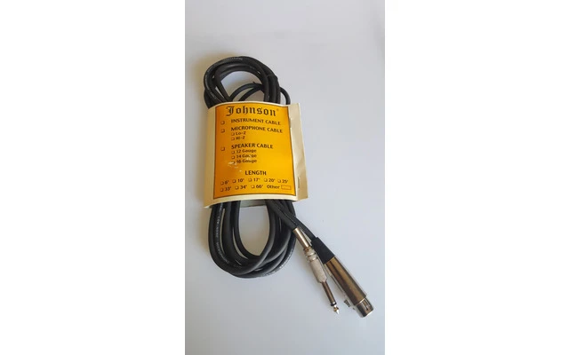Cable Johnson Jack Mono >> XLR - Cable micrófono 3 metros