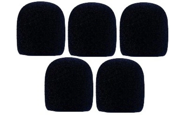 Pack: Espuma quitavientos negro - 5 unidades