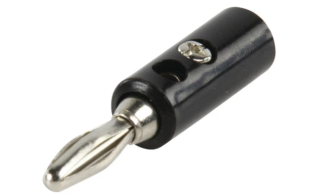 Banana Conector Macho PVC Plata