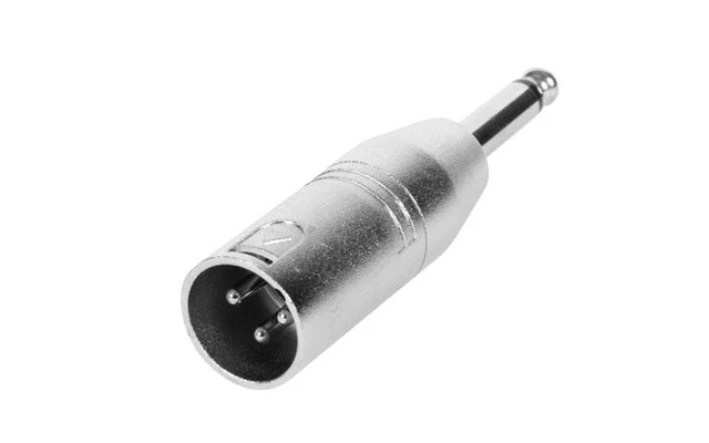 Conector XLR Macho de 3 polos a conector Jack macho de 6.35 mm - mono - alta calidad