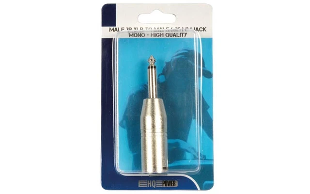 Conector XLR Macho de 3 polos a conector Jack macho de 6.35 mm - mono - alta calidad