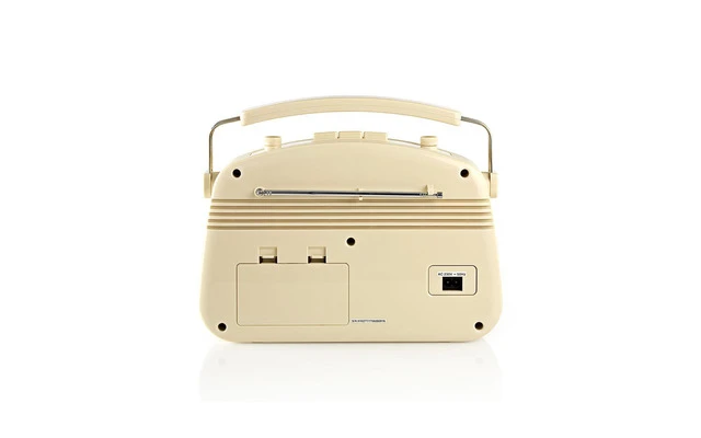 Radio FM - 4,5 W - Asa de Transporte - - Color Marfil - Nedis RDFM5000BG