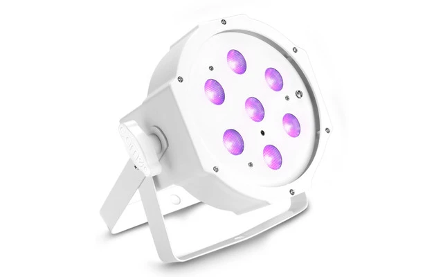 Cameo FLAT PAR CAN 7X3W UV WH