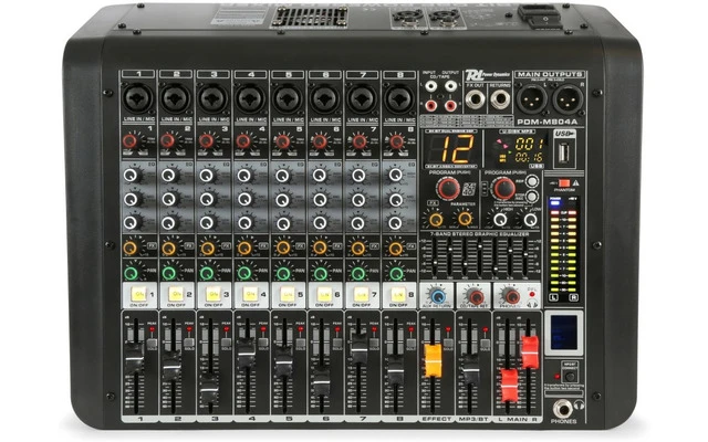 Power Dynamics PDM-M804A Mezclador directo amplificado 8 canales