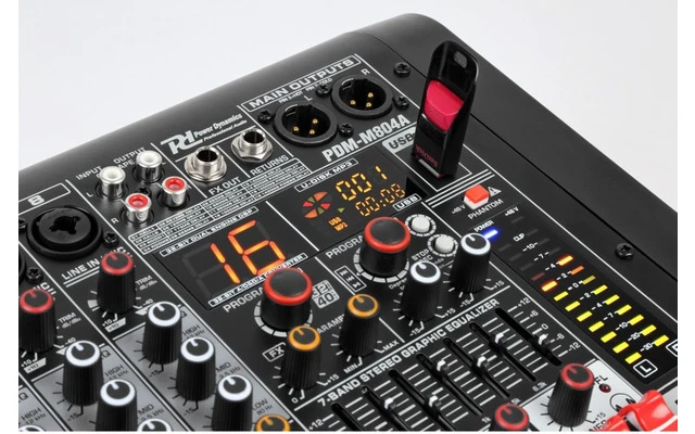 Power Dynamics PDM-M804A Mezclador directo amplificado 8 canales