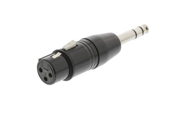 Adaptador XLR XLR 3-pin Hembra - 6.35 mm Macho Negro - Sweex SWOP15941B