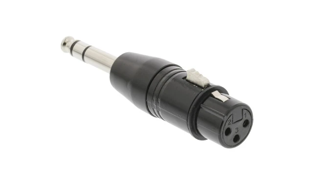 Adaptador XLR XLR 3-pin Hembra - 6.35 mm Macho Negro - Sweex SWOP15941B