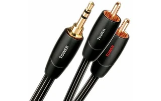 AudioQuest Tower 1.5 Metros - 2xRCA a Mini Jack 3,5mm Negro